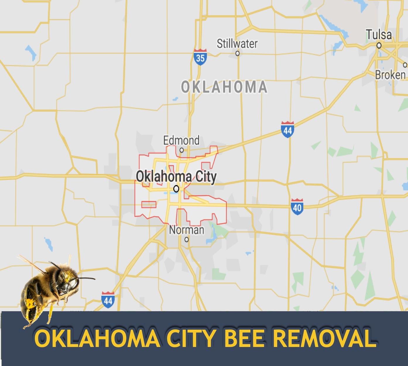 Bee Removal Oklahoma City Map